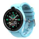 Kids round 4G GPS smart watch with touchscreen, Android system, and camera for child safety.