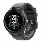 Kids round 4G GPS smart watch with touchscreen, Android system, and camera for child safety.